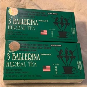 2 Unopened Boxes of 3 Ballerina Tea - 37 Tea Bags